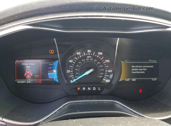 3FA6P0H73HR253645 2017 FORD FUSION Blue Սարքավորումների վահանակի տեսք