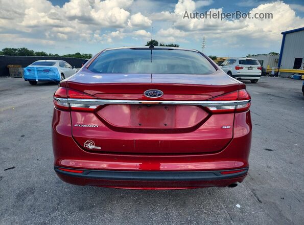 3FA6P0H73JR276350 2018 FORD FUSION Red უკანა ხედი