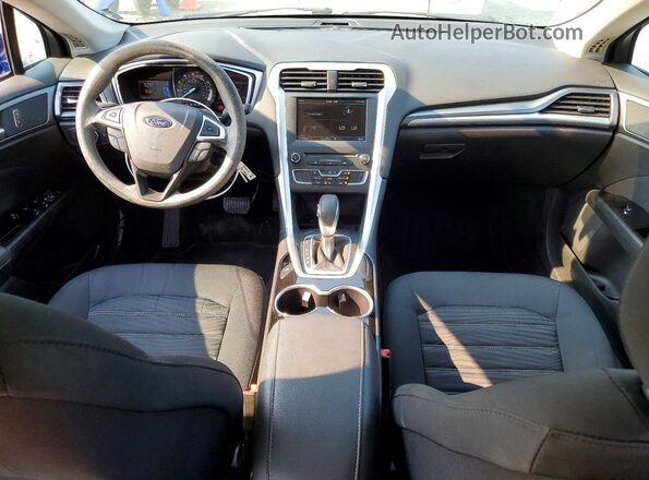 3FA6P0H74GR385327 2016 FORD FUSION Blue Вид панелі приладів
