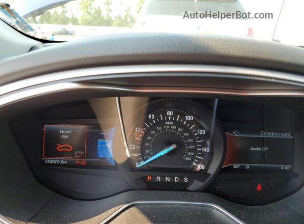 3FA6P0H74GR385327 2016 FORD FUSION Blue Вид щитка приладів