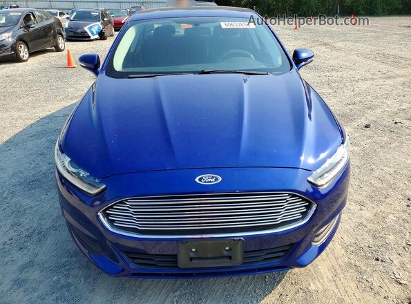 3FA6P0H74GR385327 2016 FORD FUSION Blue Вид спереду