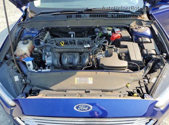 3FA6P0H74GR385327 2016 FORD FUSION Blue Вид задньої частини салону