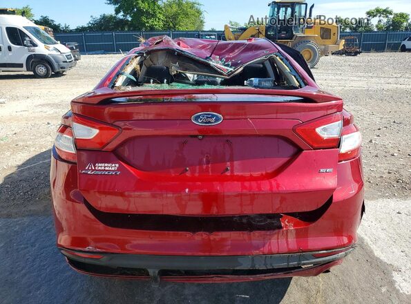 3FA6P0H76GR299324 2016 FORD FUSION Red Rear view