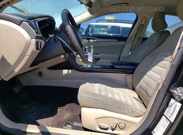 3FA6P0H78HR259392 2017 FORD FUSION Black Widok wnętrza z przodu