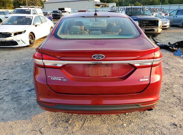 3FA6P0HD0HR240146 2017 FORD FUSION Maroon Rear view