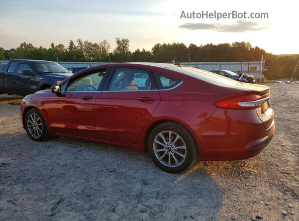 3FA6P0HD0HR240146 2017 FORD FUSION Maroon Rear left