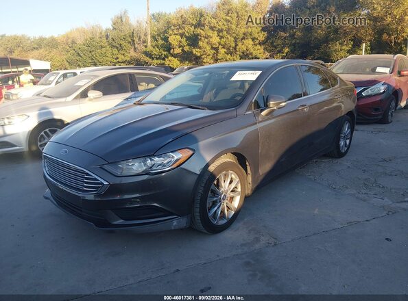3FA6P0HD0HR289976 2017 FORD FUSION Gray წინა მარცხენა ხედი სამი მეოთხედიდან