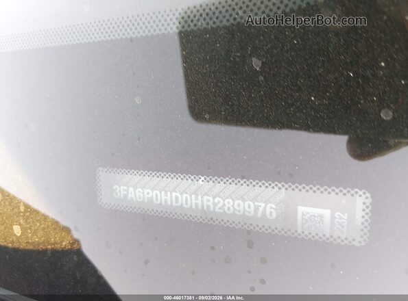 3FA6P0HD0HR289976 2017 FORD FUSION Gray ძრავის განყოფილების ხედი