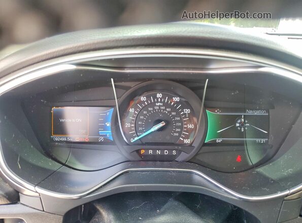 3FA6P0HD0HR320885 2017 FORD FUSION-4 Silver Instrument cluster view