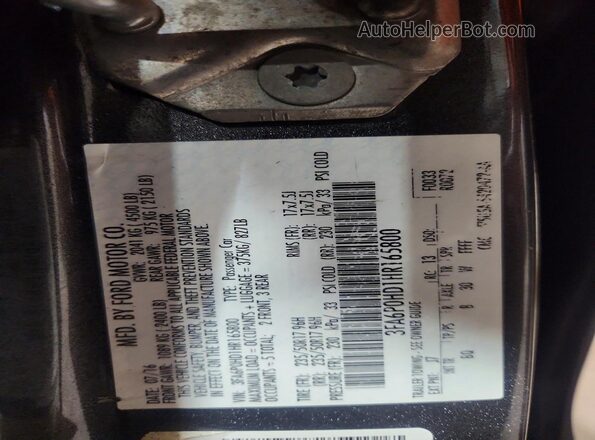 3FA6P0HD1HR165800 2017 FORD FUSION Gray Widok komory silnika