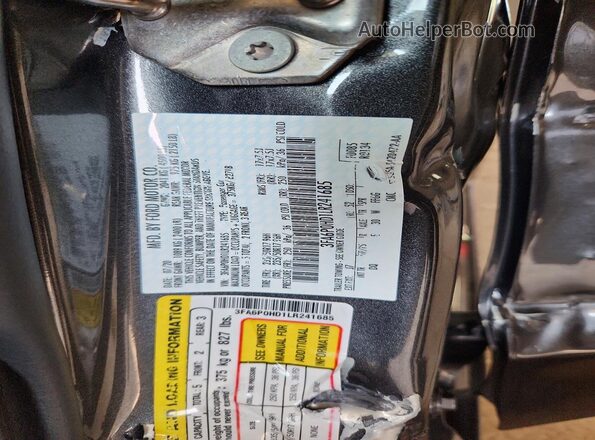 3FA6P0HD1LR241685 2020 FORD FUSION Gray Vista del compartimento del motor
