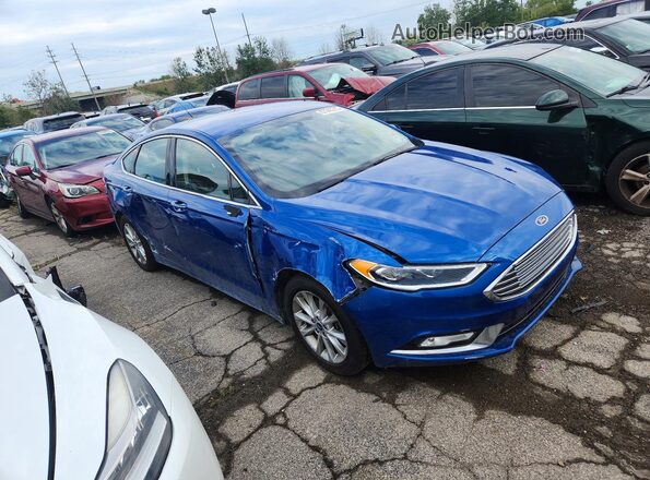 3FA6P0HD3HR406191 2017 FORD FUSION Blue Передня права чверть