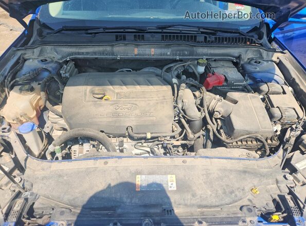 3FA6P0HD3HR406191 2017 FORD FUSION Blue Вид задньої частини салону