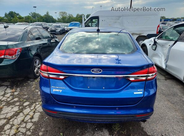 3FA6P0HD3HR406191 2017 FORD FUSION Blue Вид ззаду