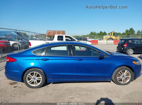 3FA6P0HD3JR228336 2018 FORD FUSION Blue Սալոնի հետևի տեսք