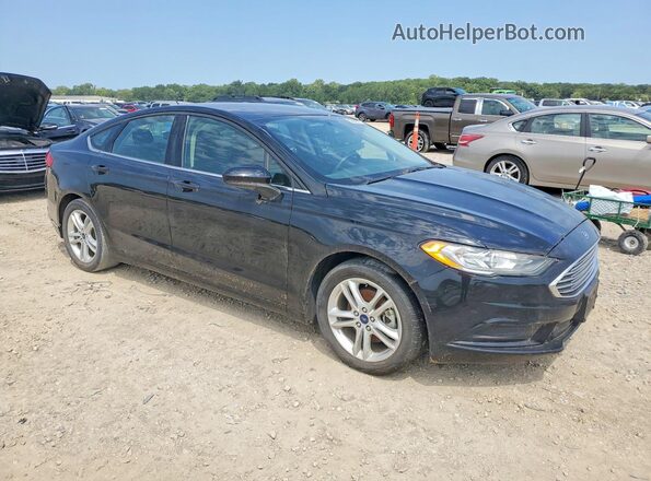 3FA6P0HD3JR277262 2018 FORD FUSION Черный Передняя правая четверть