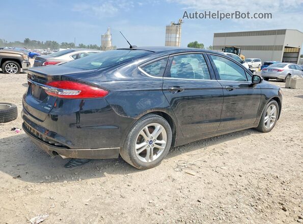 3FA6P0HD3JR277262 2018 FORD FUSION Черный Задняя правая четверть