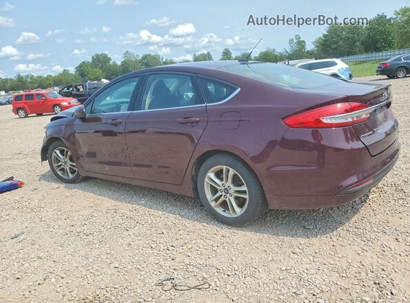 3FA6P0HD4JR237482 2018 FORD FUSION Burgundy Հետևի ձախ