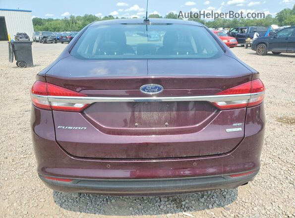 3FA6P0HD4JR237482 2018 FORD FUSION Burgundy Հետևի տեսք