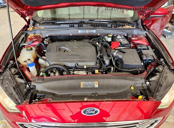 3FA6P0HD6HR366382 2017 FORD FUSION Red Vista interior trasera