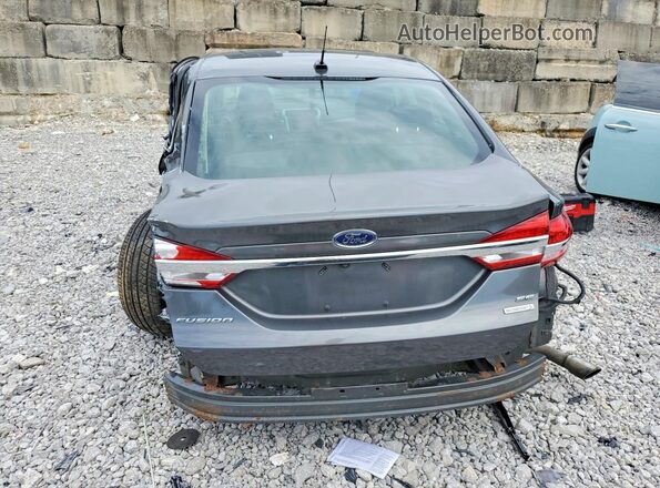3FA6P0HD7JR190898 2018 FORD FUSION Gray Вид ззаду