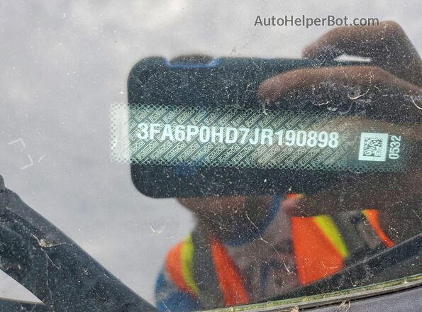 3FA6P0HD7JR190898 2018 FORD FUSION Gray Вид наклейки з VIN-кодом