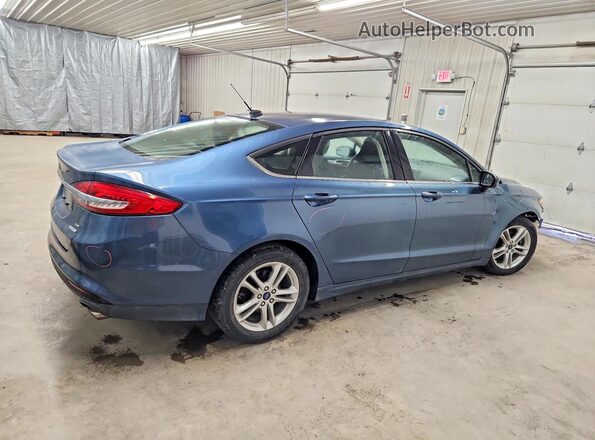 3FA6P0HD7JR258682 2018 FORD FUSION Blue Tył prawy