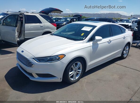 3FA6P0HD9JR253368 2018 FORD FUSION White Առջևի ձախ երեք քառորդ տեսարան