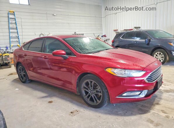 3FA6P0HDXJR196047 2018 FORD FUSION Red Przód prawy