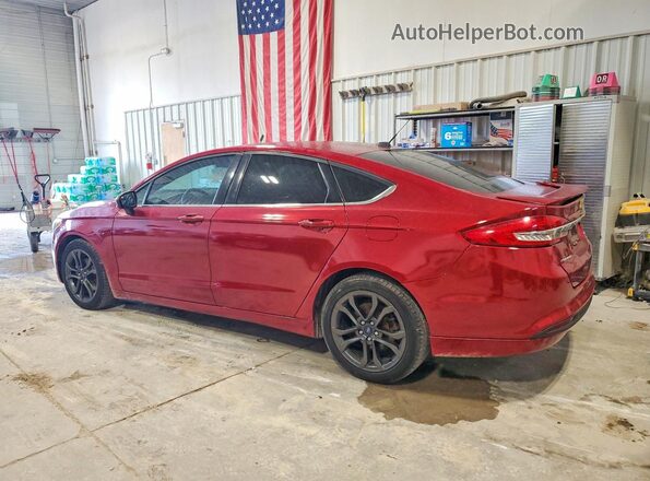 3FA6P0HDXJR196047 2018 FORD FUSION Red Tył lewy