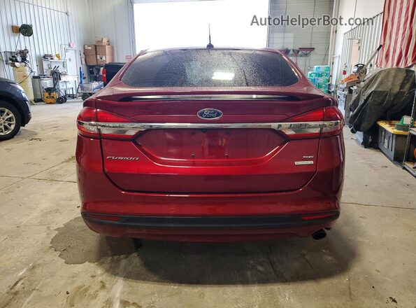 3FA6P0HDXJR196047 2018 FORD FUSION Red Widok z tyłu