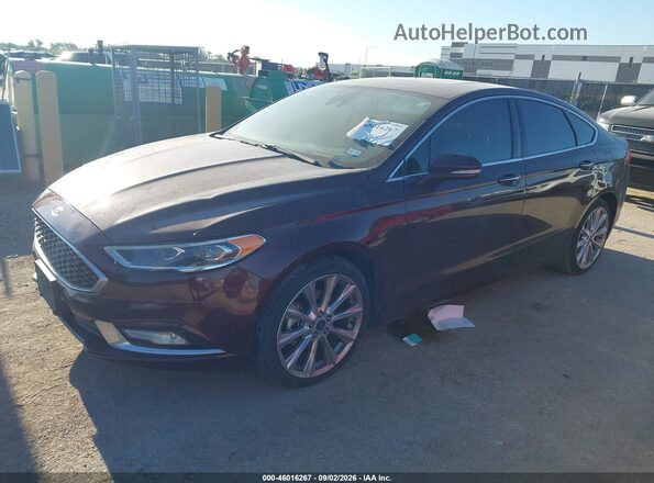 3FA6P0K90JR109244 2018 FORD FUSION Burgundy Front left