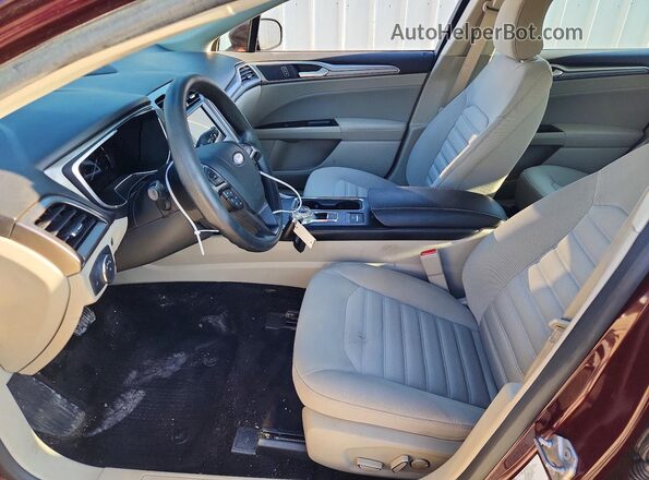 3FA6P0LU0HR128972 2017 FORD FUSION Maroon Vista interior delantera