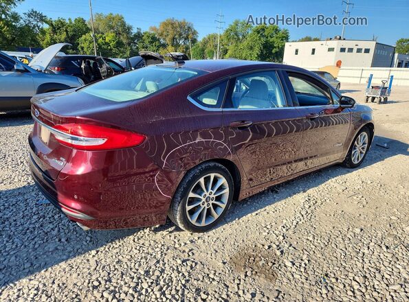 3FA6P0LU0HR128972 2017 FORD FUSION Maroon Trasero derecho