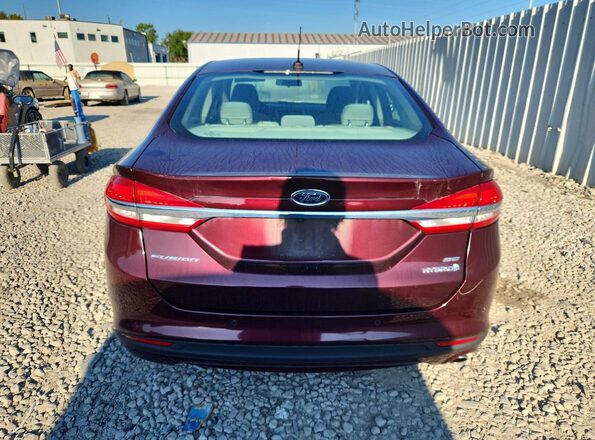 3FA6P0LU0HR128972 2017 FORD FUSION Maroon Vista trasera