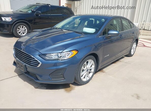 3FA6P0LU0KR190850 2019 FORD FUSION HYBRID Blue Przód lewy