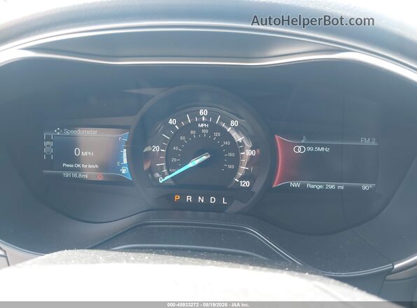 3FA6P0LU0KR190850 2019 FORD FUSION HYBRID Blue Widok tylnych siedzeń