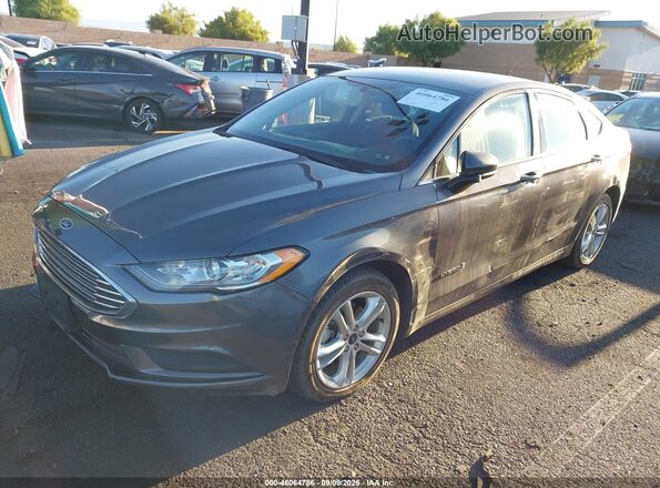 3FA6P0LU3JR285353 2018 FORD FUSION HYBRID Серый Передняя левая четверть