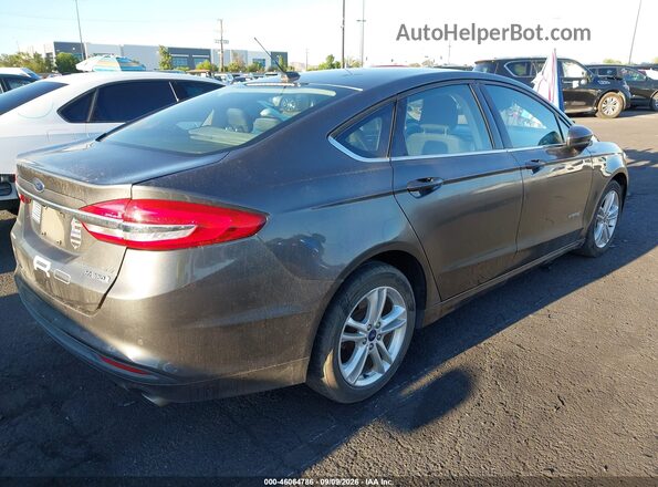 3FA6P0LU3JR285353 2018 FORD FUSION HYBRID Серый Задняя правая четверть