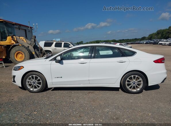 3FA6P0LU3KR274385 2019 FORD FUSION HYBRID White 