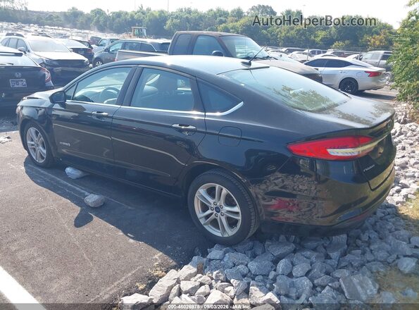 3FA6P0LU5JR231150 2018 FORD FUSION HYBRID Black Rear left