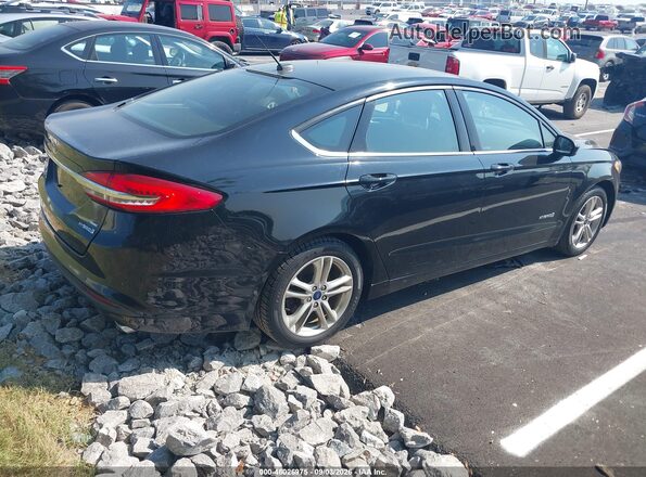 3FA6P0LU5JR231150 2018 FORD FUSION HYBRID Black Rear right