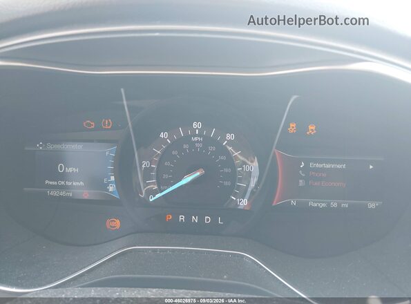 3FA6P0LU5JR231150 2018 FORD FUSION HYBRID Black Rear seats view