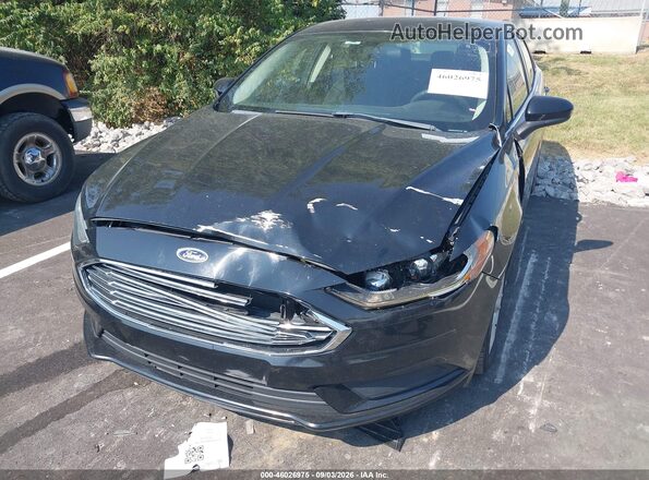 3FA6P0LU5JR231150 2018 FORD FUSION HYBRID Black Front view