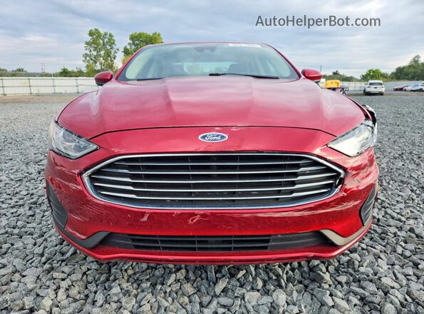 3FA6P0LU5LR163323 2020 FORD FUSION Red Вид спереду