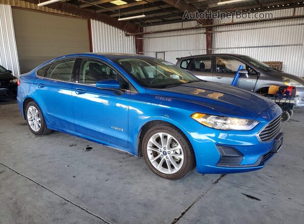 3FA6P0LU6KR216626 2019 FORD FUSION Синий Передняя правая четверть