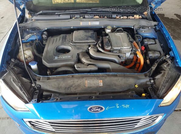 3FA6P0LU6KR216626 2019 FORD FUSION Синий Вид задней части салона