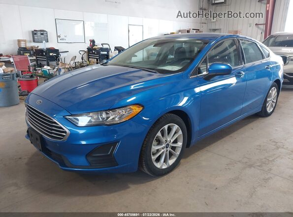 3FA6P0LU6LR224288 2020 FORD FUSION Blue Առջևի ձախ երեք քառորդ տեսարան