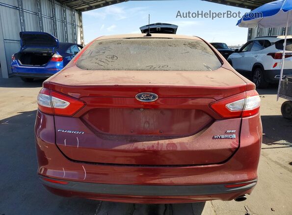 3FA6P0LU7GR145671 2016 FORD FUSION Red Widok z tyłu