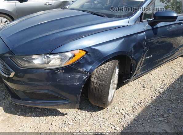 3FA6P0LU7JR268975 2018 FORD FUSION HYBRID Blue Front view